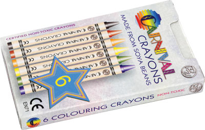 Carnival Colouring Crayons 6-Pack